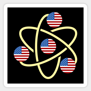 American Flag Atom Chemistry teacher Magnet